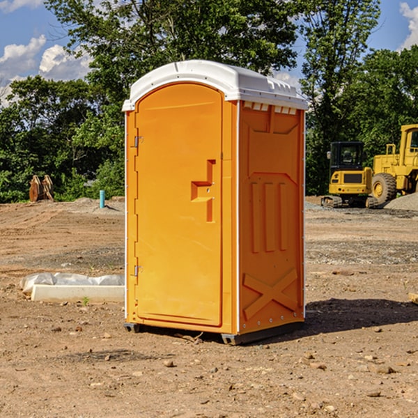 can i customize the exterior of the porta potties with my event logo or branding in Blanco